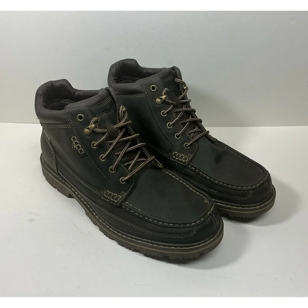 Rockport Hydro-Shield Waterproof Chukka Boots Mens Sz 9.5 Brown Leather Hiking